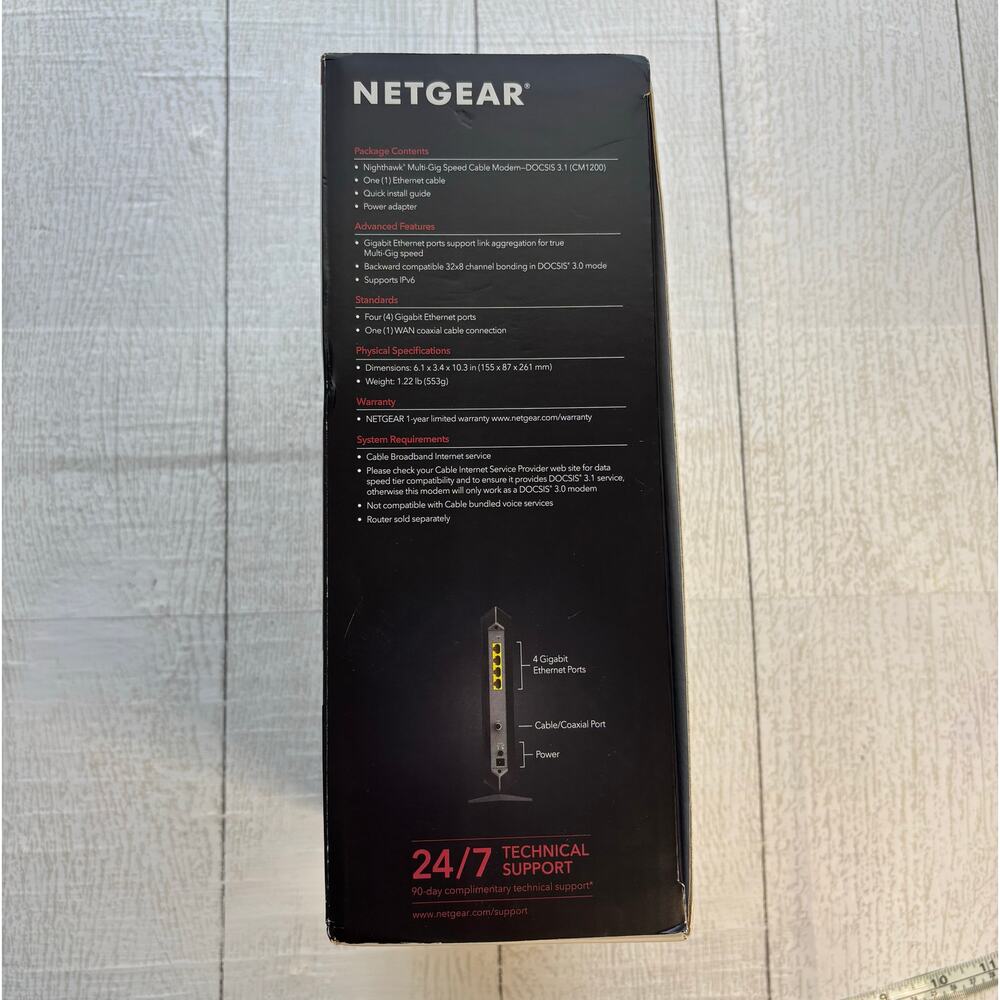 Netgear Nighthawk CM1200 Multi-Gig DOCSIS 3.1 Cable Modem - Picture 2 of 16